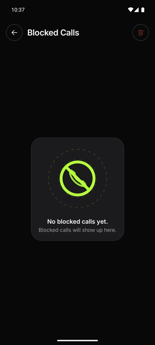 Blocked calls log